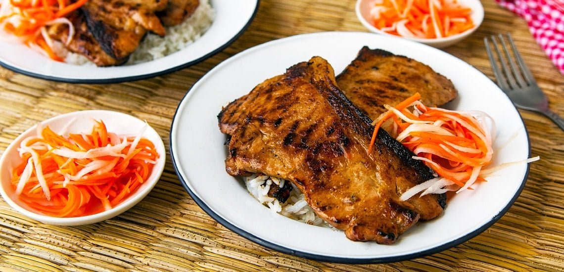 Bai sach chrouk – Grilled Pork with Rice
