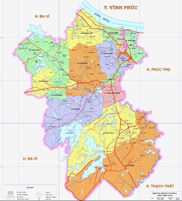 Son Tay Town Geographical Location