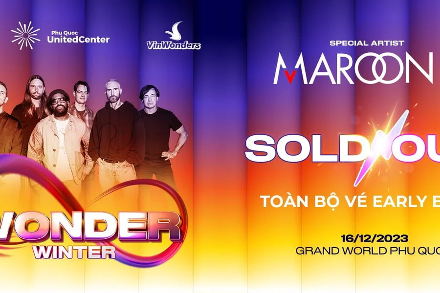 Maroon 5 is set to perform on Phu Quoc Island, Vietnam, in December 2023.