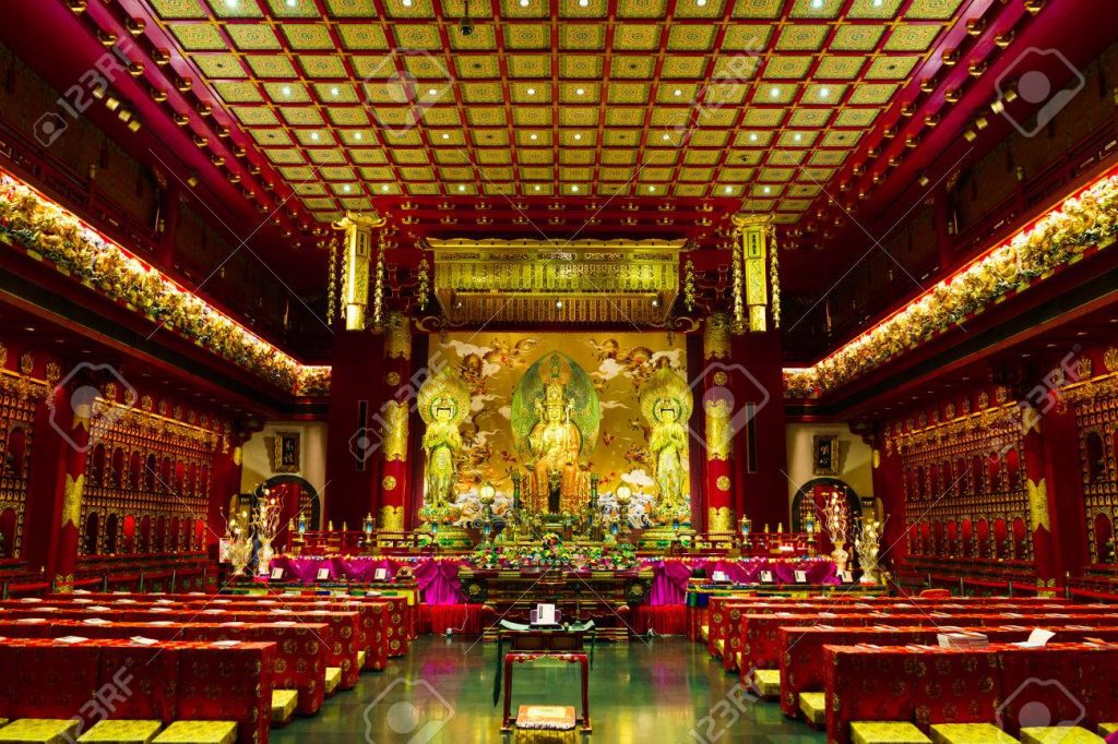 Inside the Buddha Tooth Relic Temple, Singapore