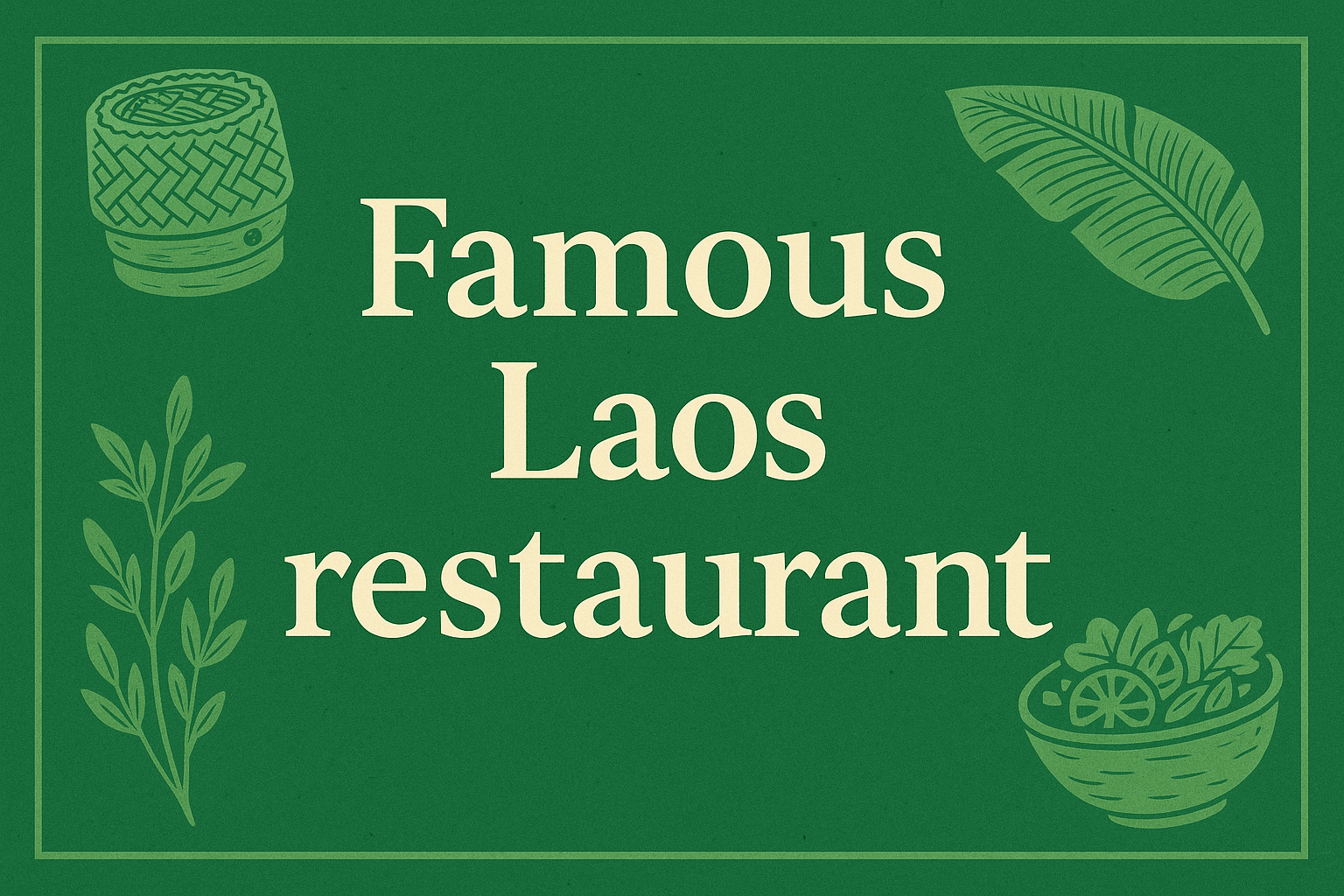 Famous Laos restaurant