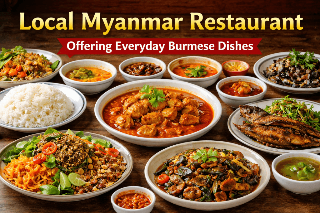 Local Myanmar Restaurant Offering Everyday Burmese Dishes