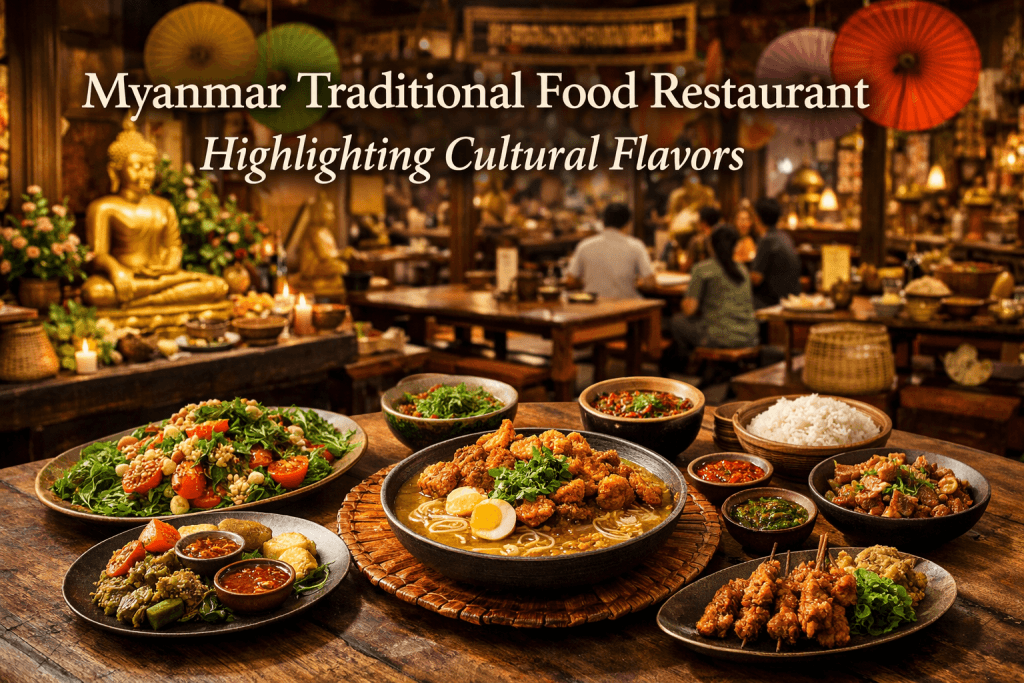 Myanmar Traditional Food Restaurant Highlighting Cultural Flavors