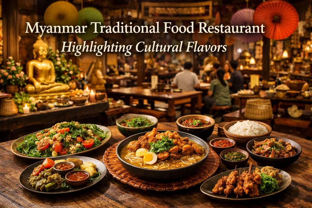 Myanmar Traditional Food Restaurant Highlighting Cultural Flavors