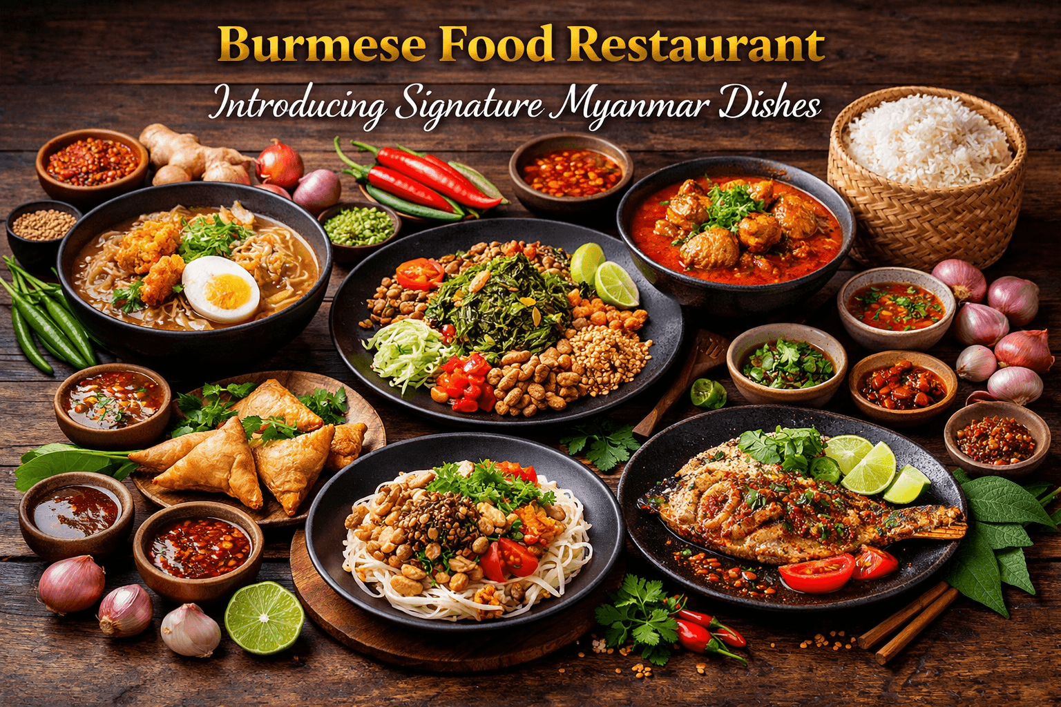 Burmese Food Restaurant Introducing Signature Myanmar Dishes