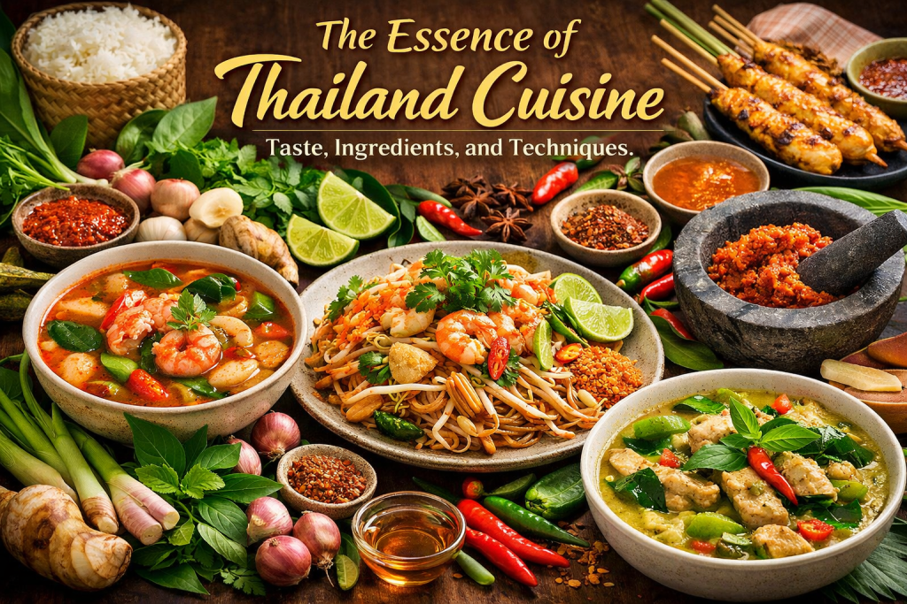 The Essence of Thailand Cuisine: Taste, Ingredients, and Techniques