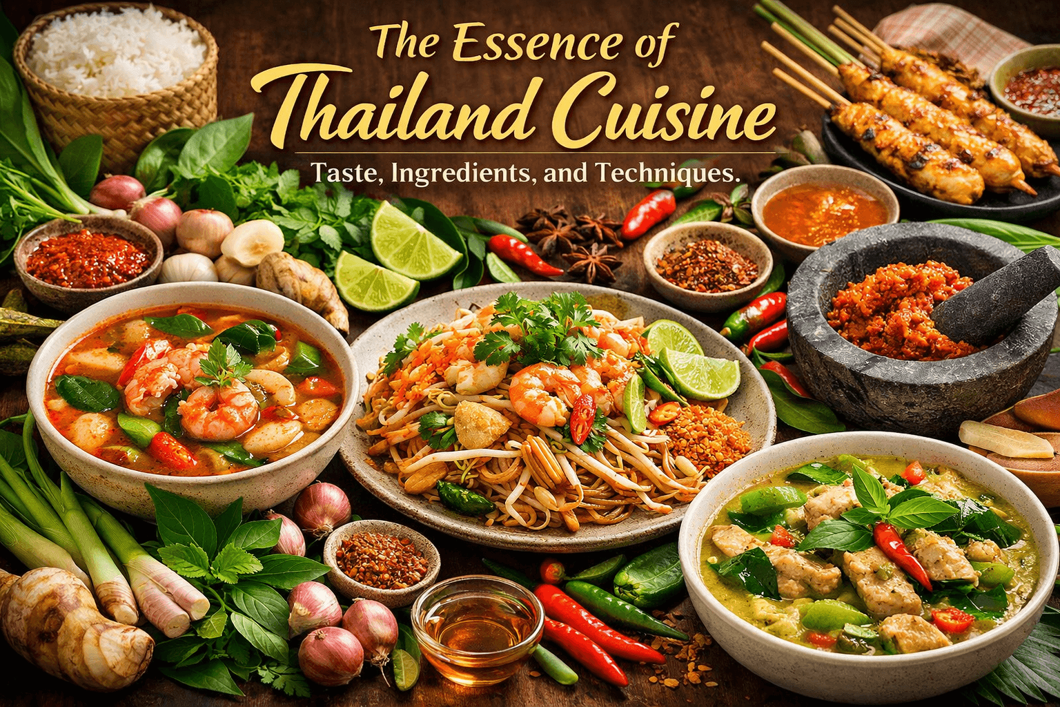 The Essence of Thailand Cuisine: Taste, Ingredients, and Techniques