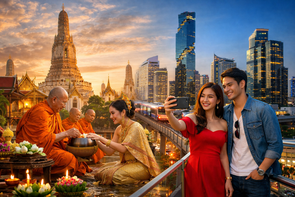 Traditional vs Modern Thailand Culture